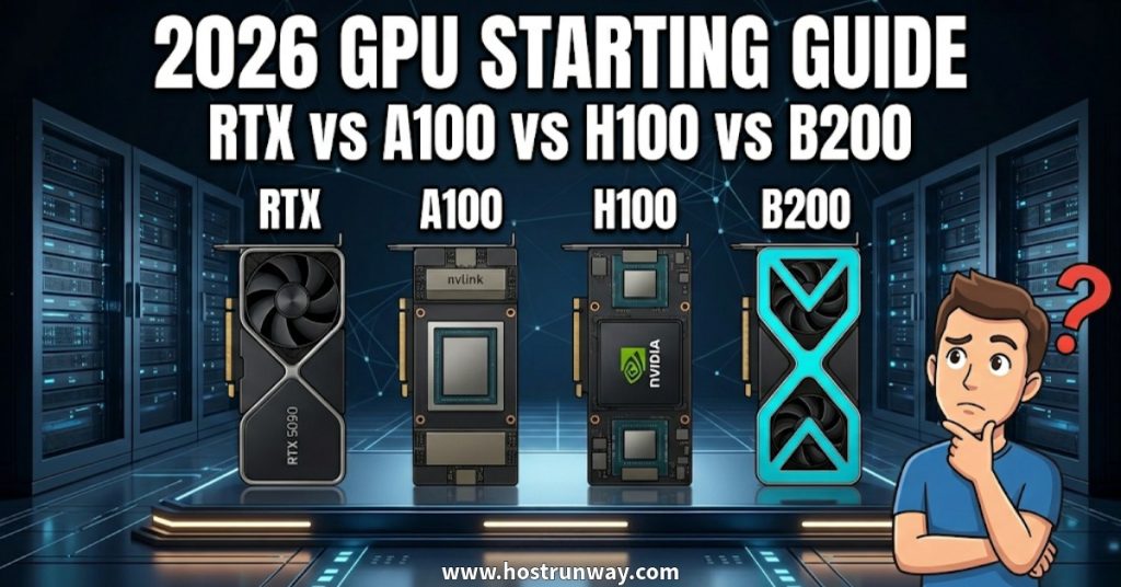 Which GPU Should You Start With in 2026? RTX, A100, H100 or B200 – Simple Guide